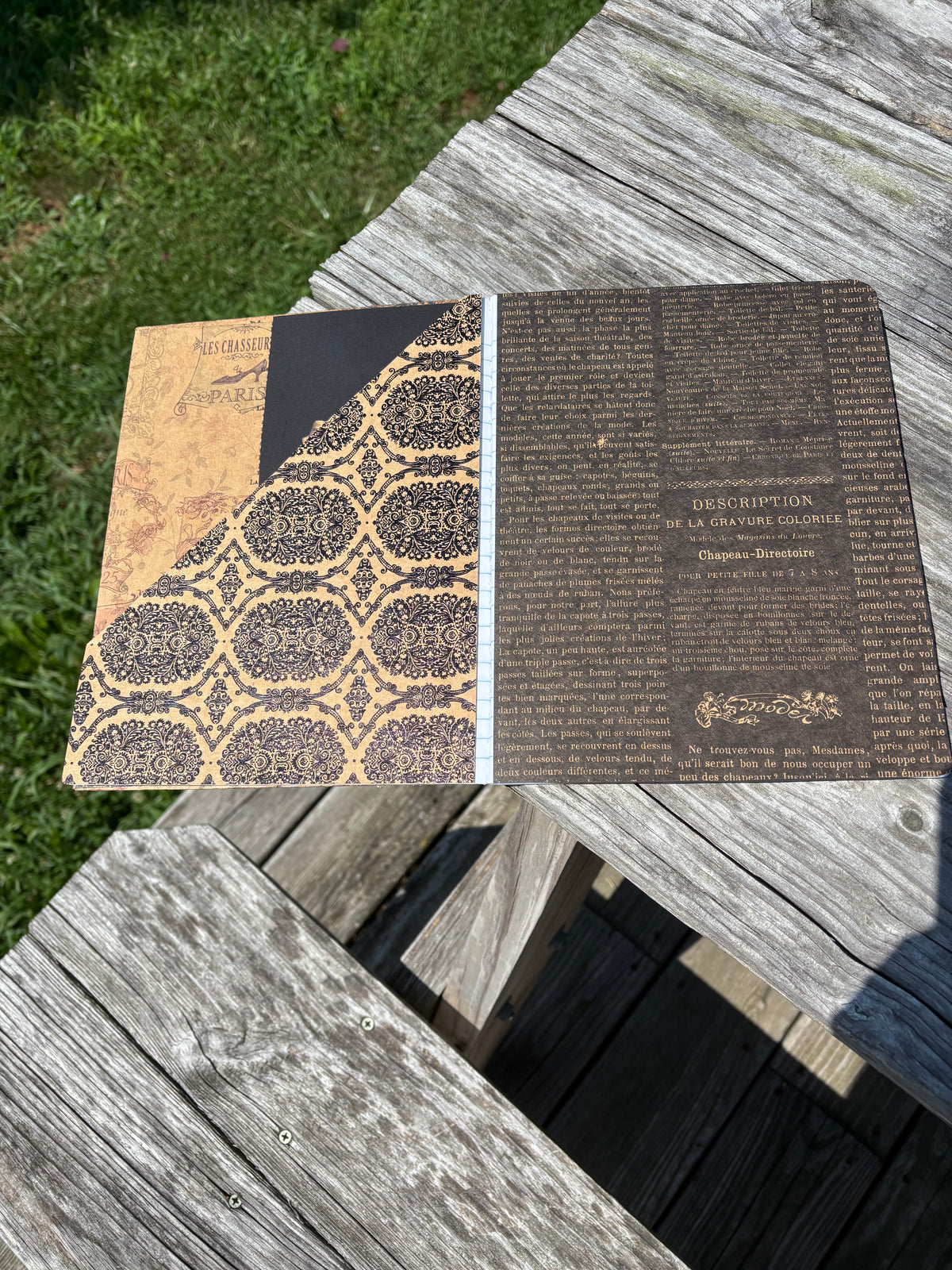 Handcrafted Ephemera Notebook/Journal Paris/Haute Couture