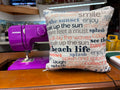 Beachy Pillow Cover and Pillow Insert