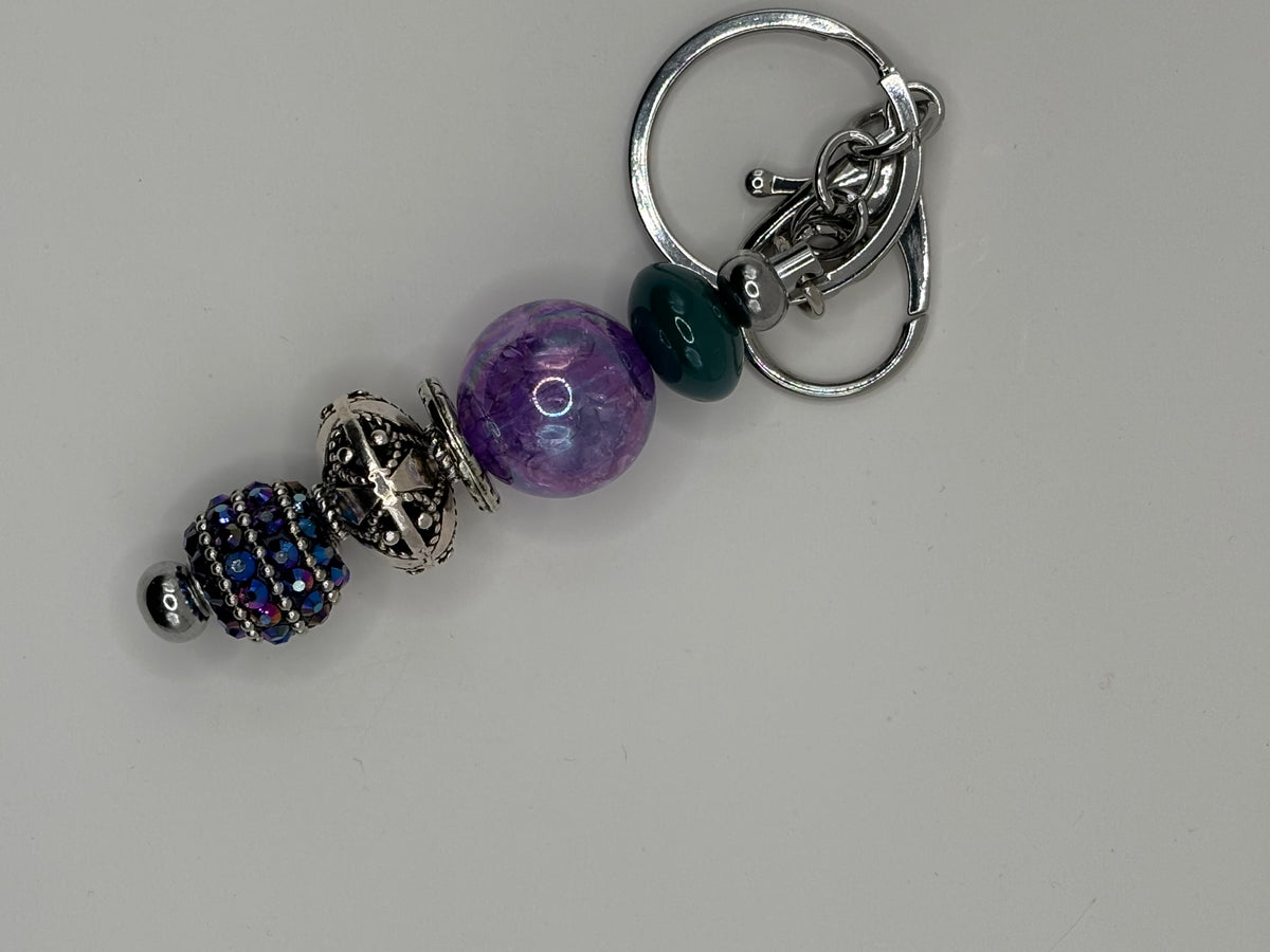 Purple Key Chain or Cup Charm