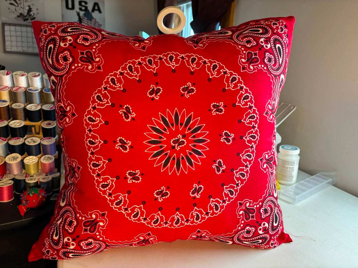 Red Bandana 20 x 20 Pillow
