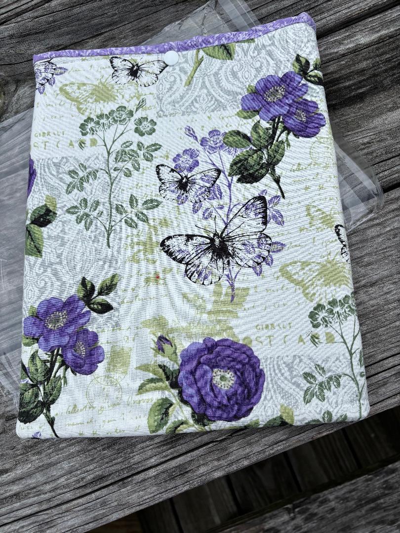 Purple Floral Book Sleeve/Tablet Sleeve