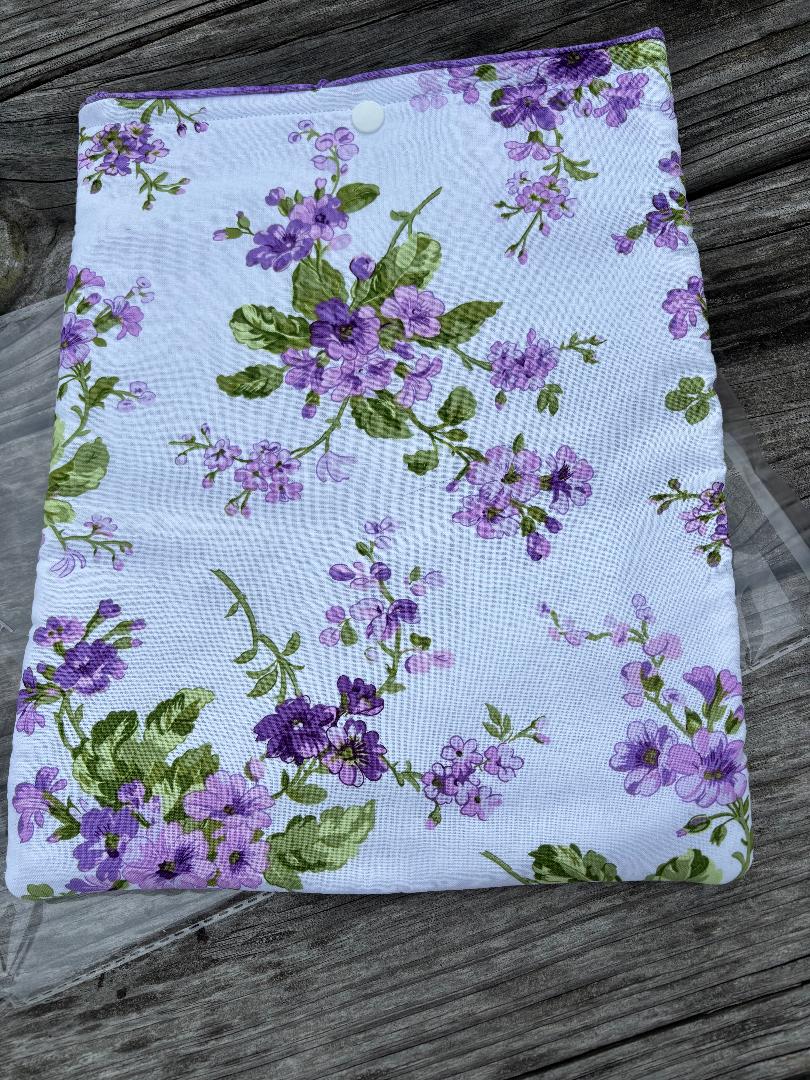 Purple Floral Book Sleeve/Tablet Sleeve