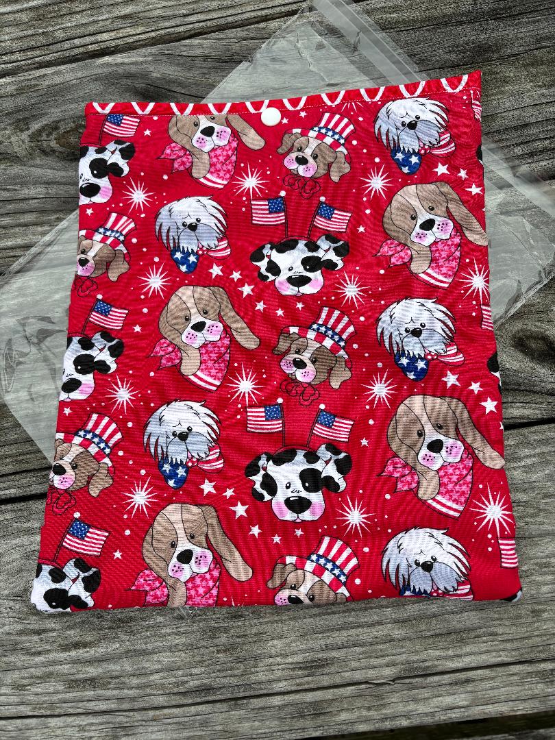 Red Americana Dog Book/Tablet Sleeve